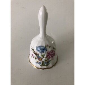 EUC Vintage SPODE Bone China Bell Hand Painted Floral “oriental Bird” England